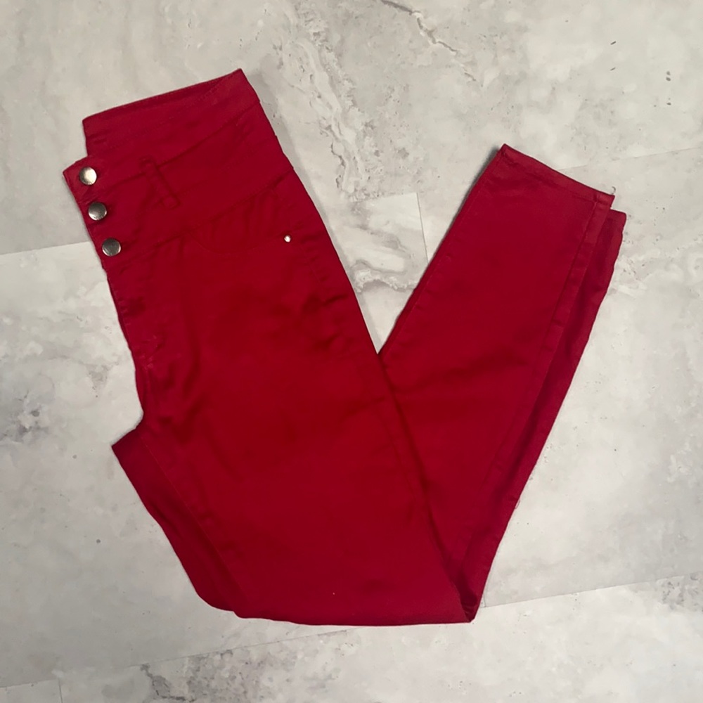 refuge High Rise Red Skinny Jeans Size 2